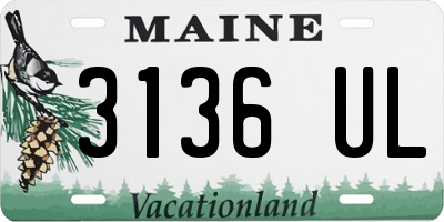 ME license plate 3136UL