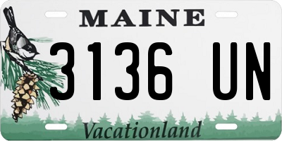 ME license plate 3136UN