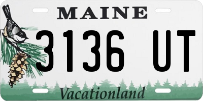 ME license plate 3136UT