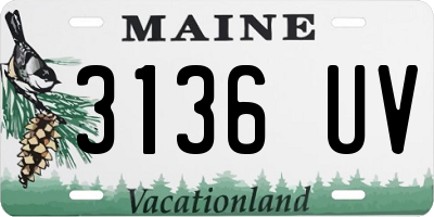 ME license plate 3136UV