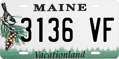 ME license plate 3136VF