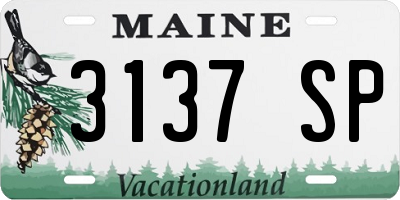 ME license plate 3137SP