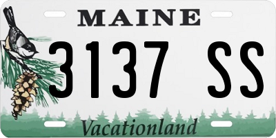 ME license plate 3137SS