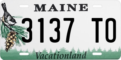 ME license plate 3137TO