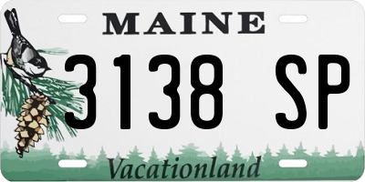 ME license plate 3138SP