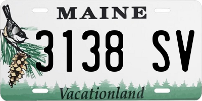 ME license plate 3138SV