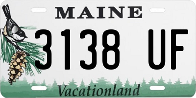 ME license plate 3138UF