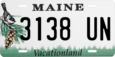 ME license plate 3138UN