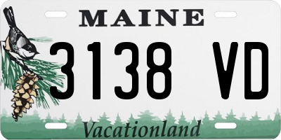 ME license plate 3138VD