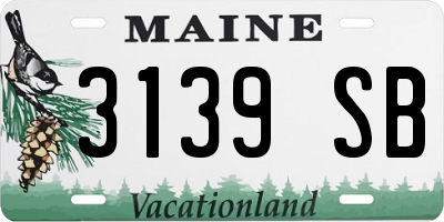 ME license plate 3139SB