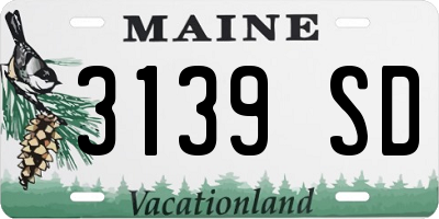 ME license plate 3139SD