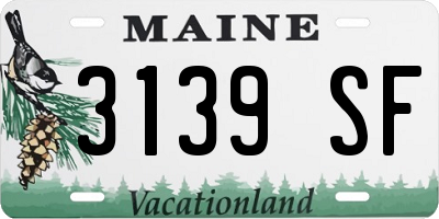 ME license plate 3139SF