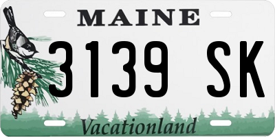 ME license plate 3139SK