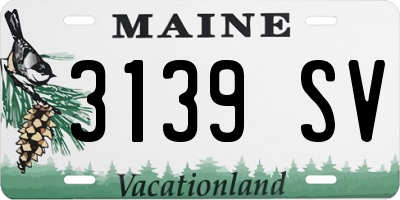ME license plate 3139SV