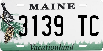 ME license plate 3139TC