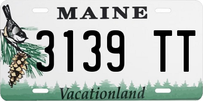 ME license plate 3139TT