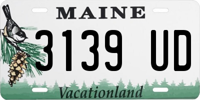 ME license plate 3139UD