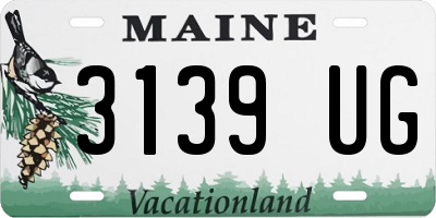 ME license plate 3139UG