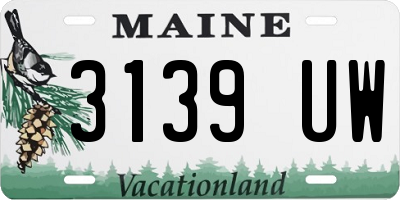 ME license plate 3139UW