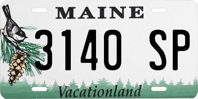 ME license plate 3140SP