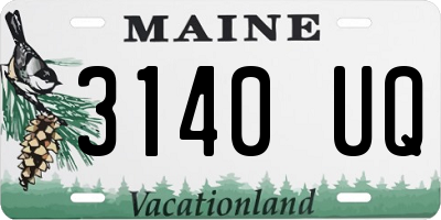 ME license plate 3140UQ