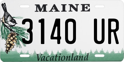 ME license plate 3140UR