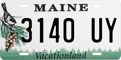 ME license plate 3140UY