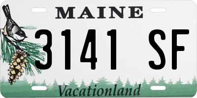 ME license plate 3141SF