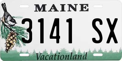 ME license plate 3141SX