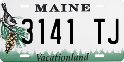 ME license plate 3141TJ