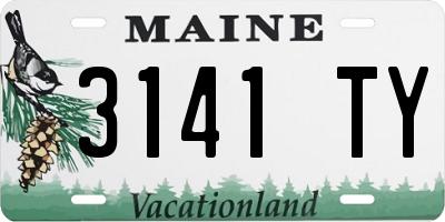 ME license plate 3141TY