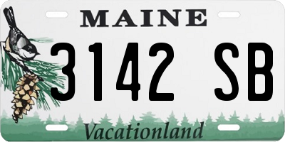 ME license plate 3142SB