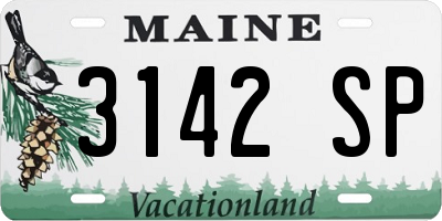 ME license plate 3142SP
