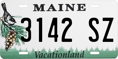 ME license plate 3142SZ