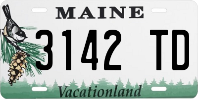 ME license plate 3142TD