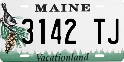 ME license plate 3142TJ