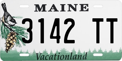 ME license plate 3142TT