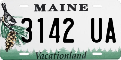 ME license plate 3142UA