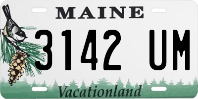 ME license plate 3142UM