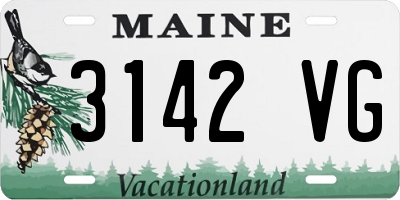 ME license plate 3142VG