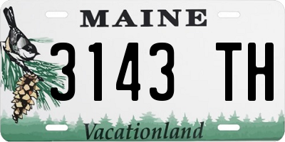 ME license plate 3143TH