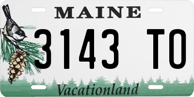 ME license plate 3143TO