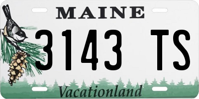 ME license plate 3143TS