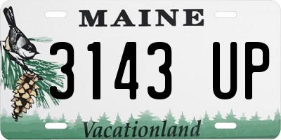 ME license plate 3143UP