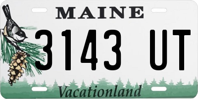 ME license plate 3143UT