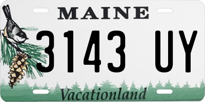 ME license plate 3143UY