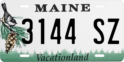 ME license plate 3144SZ