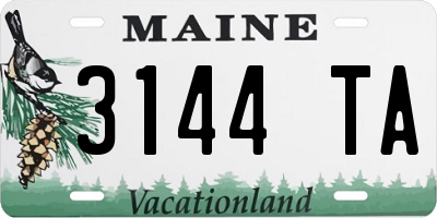ME license plate 3144TA