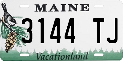 ME license plate 3144TJ