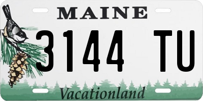 ME license plate 3144TU